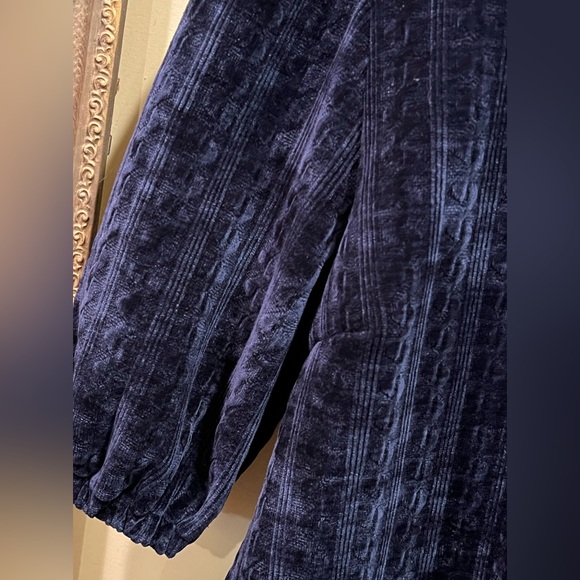 Velvet Navy Blue Tunic - Picture 3 of 5